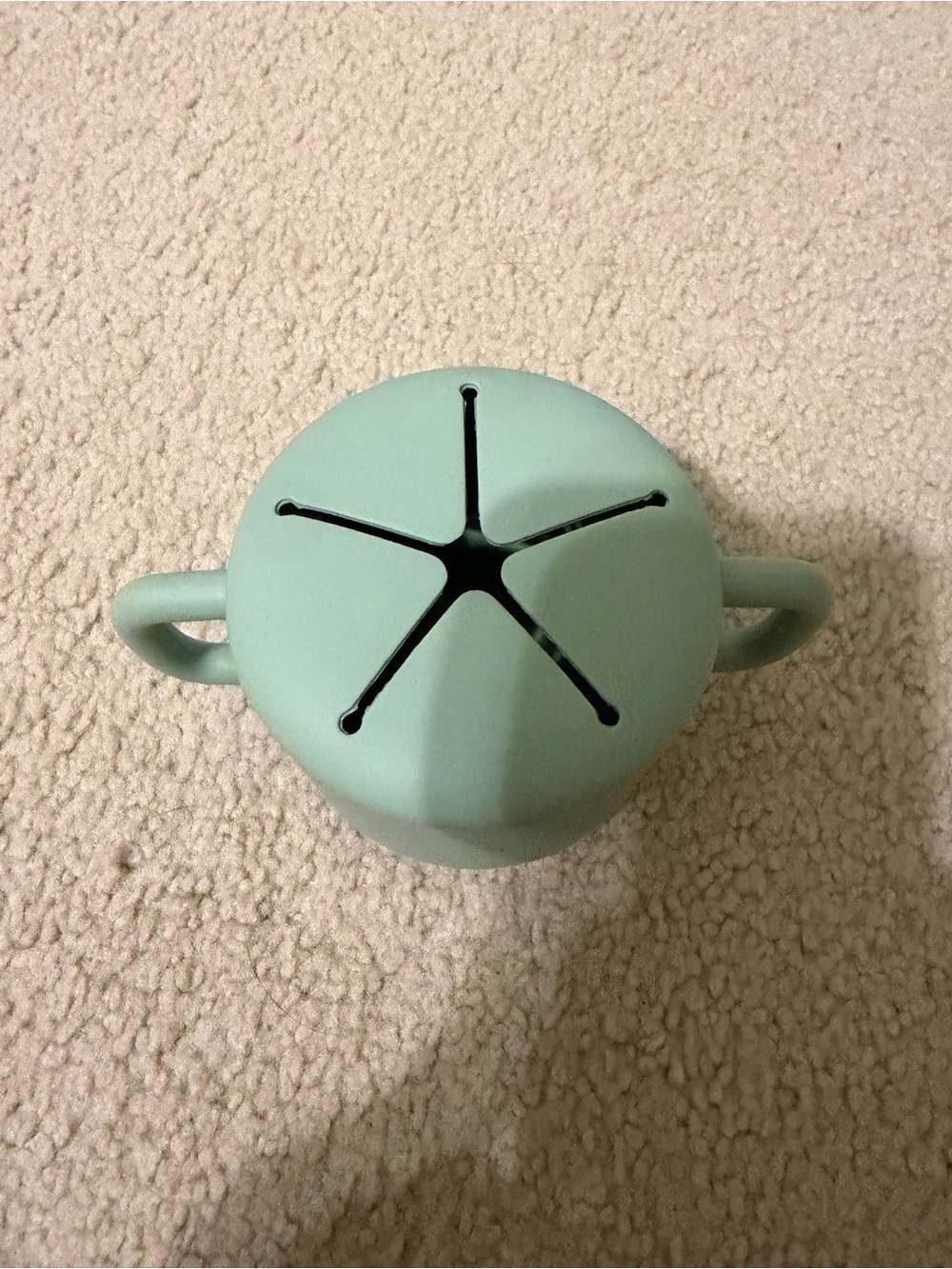 Cloud Island Sage Green Silicone Snack Cup Container